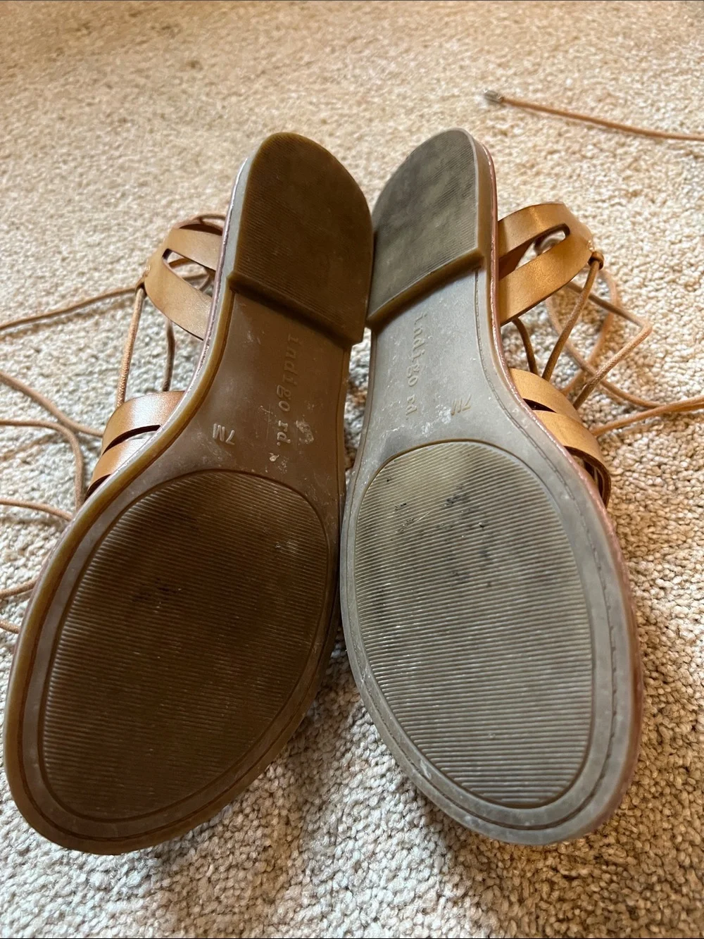 Indigo Rd. Brown Lace-Up Gladiator Sandals for Women worn once. 7. - Picture 5 of 6
